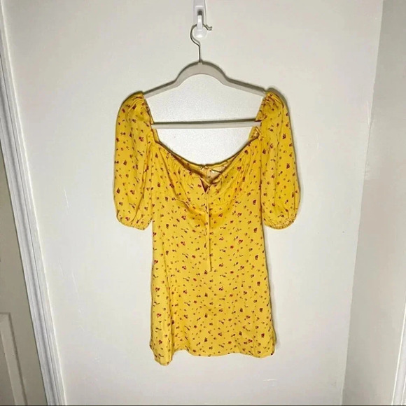 NWT Reformation Sette Mini Dress Gwen Floral Puff Sleeve Wedding Guest Bohemian - Picture 4 of 9